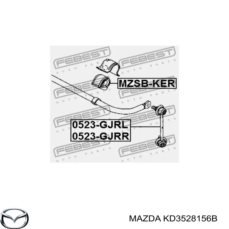 Bucha de estabilizador traseiro Mazda KD3528156B preço, a partir de 7,81 USD