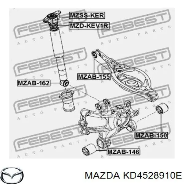 Amortecedor traseiro Mazda KD4528910E preço, a partir de 38,16 USD