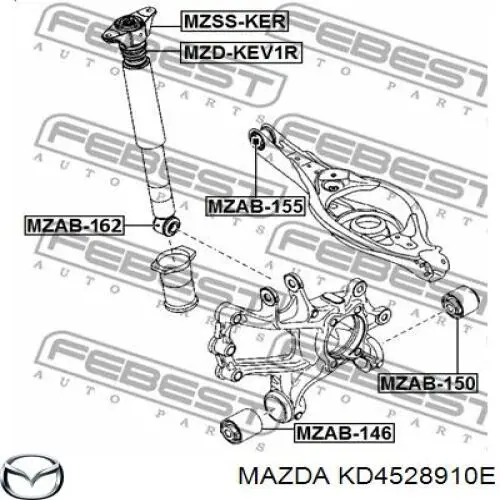 KD4528910E Mazda Amortecedor traseiro