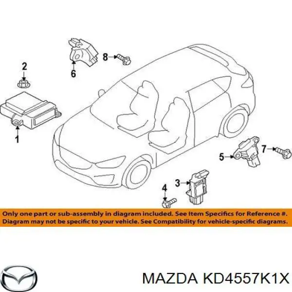 KD4557K1XA Mazda Sensor AIRBAG dianteiro