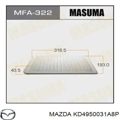 KD4950031A8P Mazda Pára-choque dianteiro