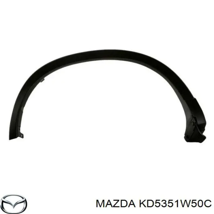 Expansor direito (placa sobreposta) de arco do pára-lama traseiro Mazda KD5351W50B preço, a partir de 44,83 USD