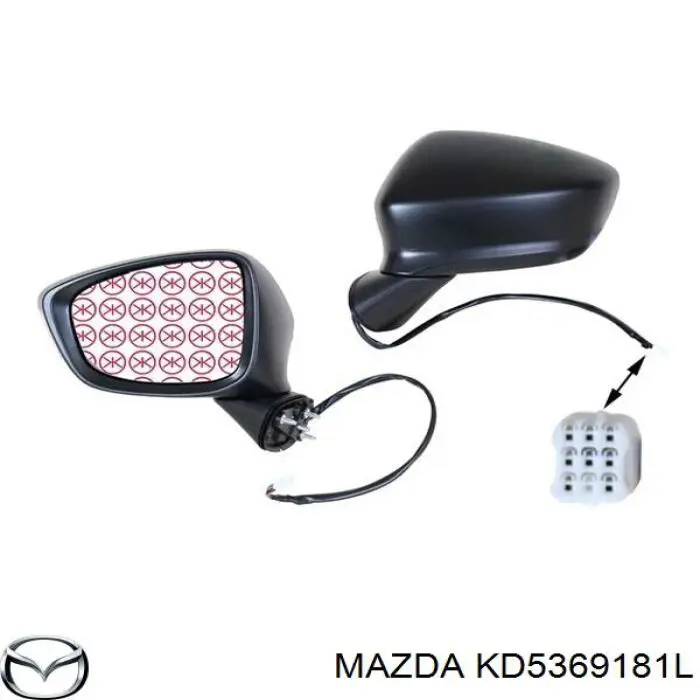 Compre KA3J69181 Mazda Espelho de retrovisão esquerdo