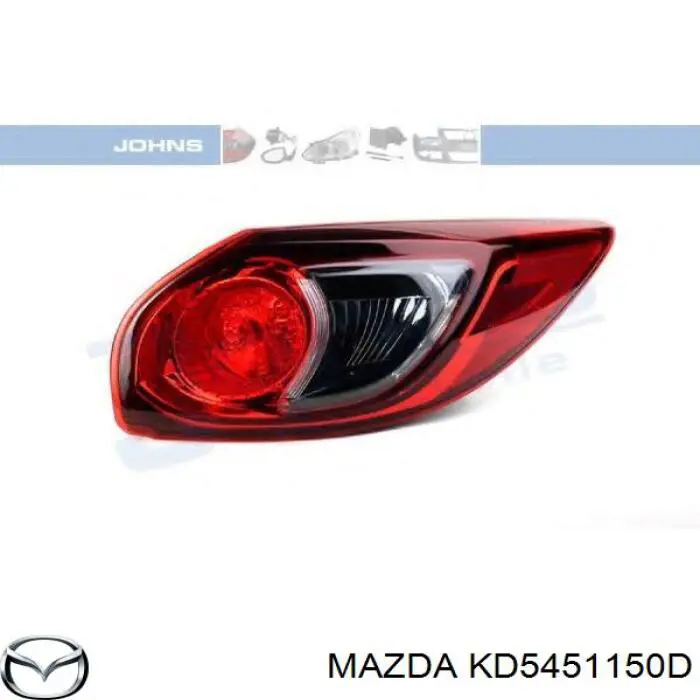 Lanterna traseira direita externa Mazda KD5451150D preço, a partir de 168,85 USD