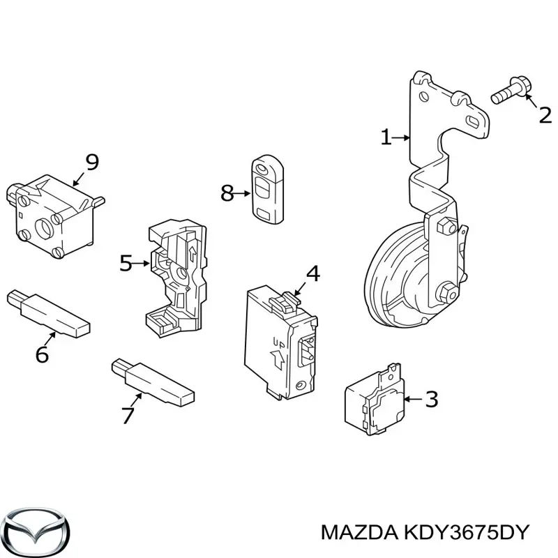 Compre KDY3675DY Mazda Berloque de controlo de sinalização