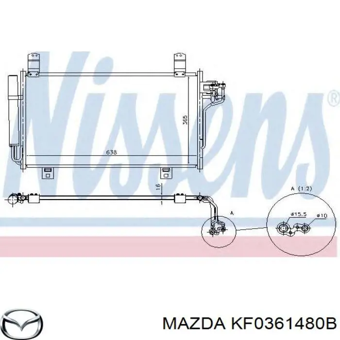 Compre KF0361480B Mazda Radiador de aparelho de ar condicionado