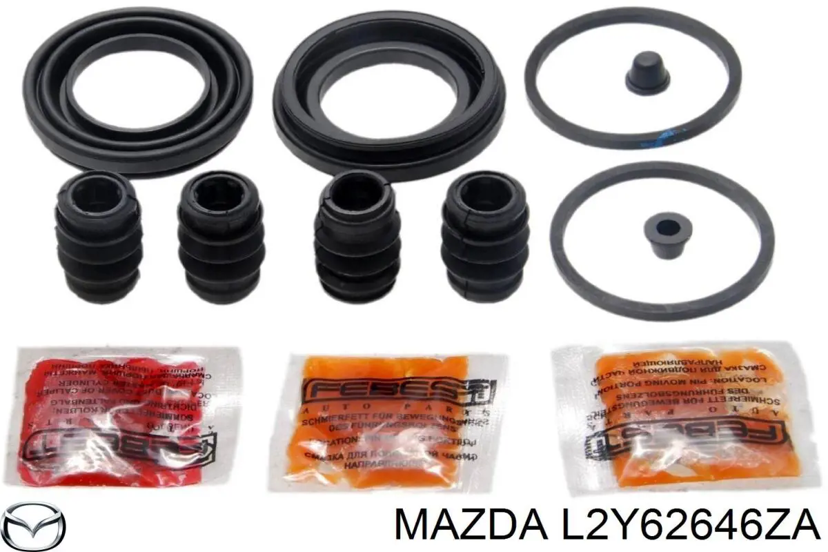 Compre L2Y62646ZA Mazda Kit de reparação de suporte do freio traseiro