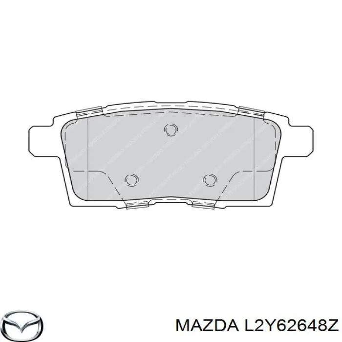 Compre L2Y62648Z Mazda Sapatas do freio traseiras de disco