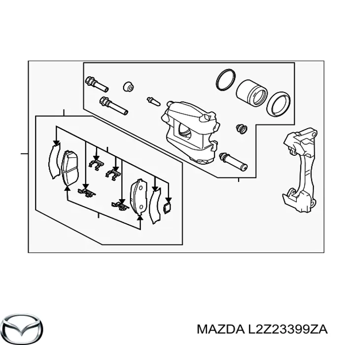 Suporte do freio dianteiro esquerdo Mazda L2Z23399ZA preço, a partir de 78,05 USD