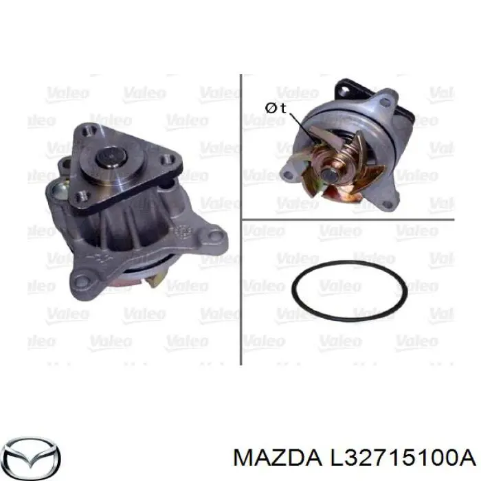 Compre L32715100A Mazda Bomba de água (bomba) de esfriamento