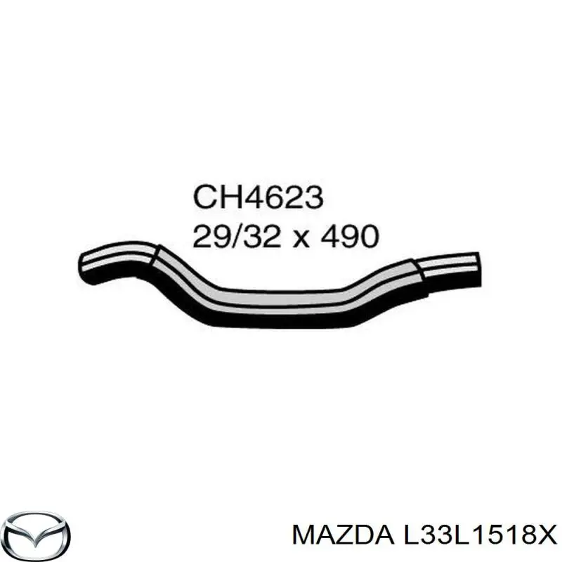 L33L1518X Mazda Mangueira (cano derivado) do radiador de esfriamento superior