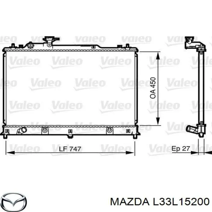 Radiador de esfriamento de motor Mazda L33L15200 preço, a partir de 153,23 USD