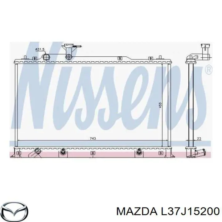 Radiador de esfriamento de motor Mazda L37J15200 preço, a partir de 153,23 USD