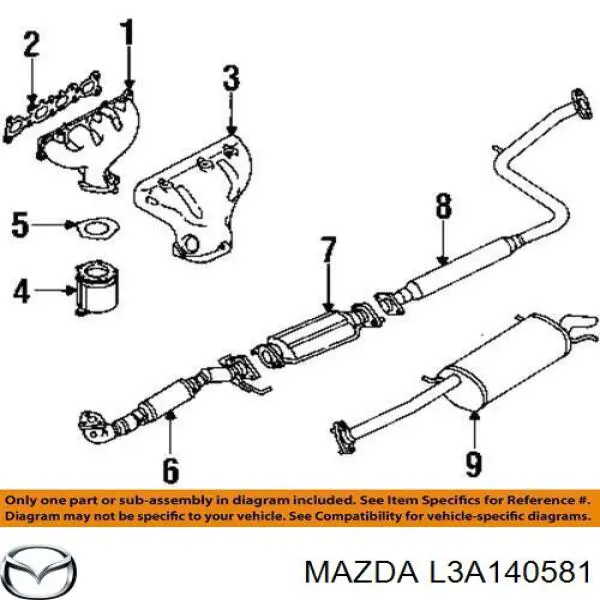 Vedante de tubo de admissão do silenciador Mazda L3A140581 preço, a partir de 11,17 USD