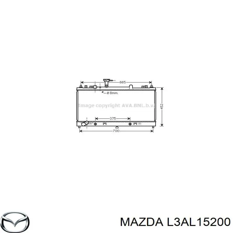 L3AL15200 Mazda Radiador de esfriamento de motor