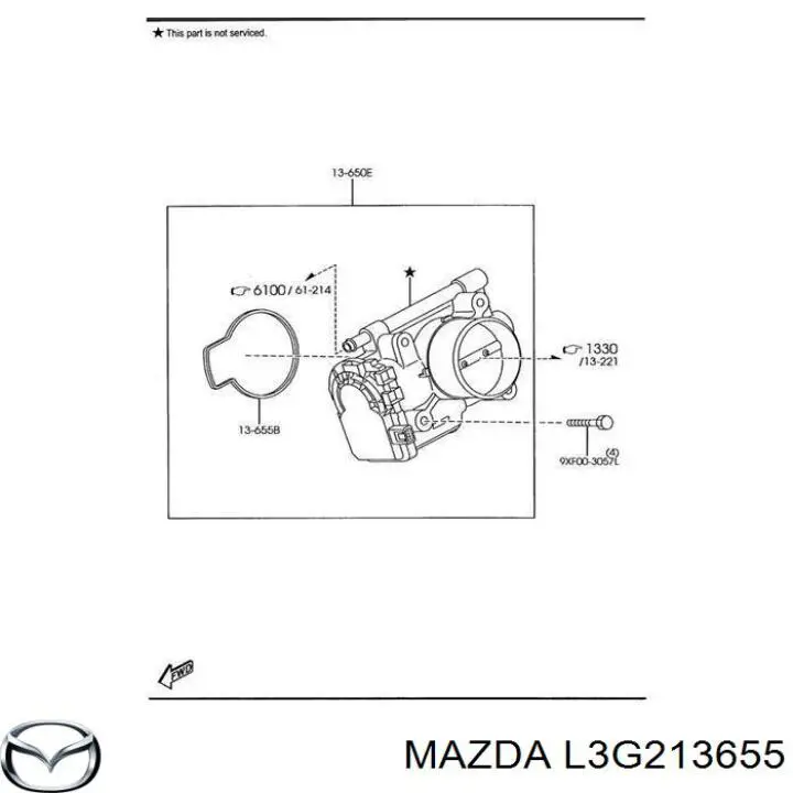 Vedante da válvula de borboleta Mazda 6  GY
