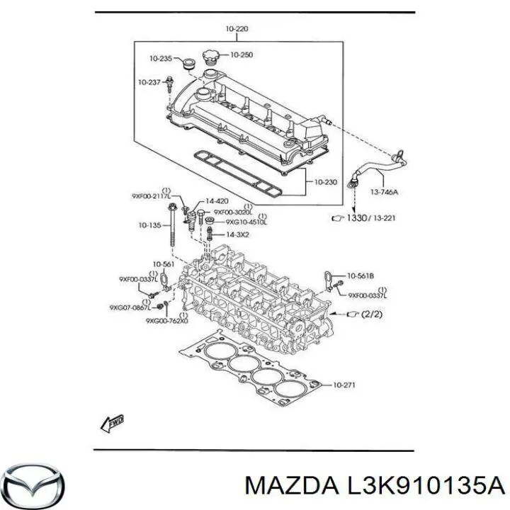 Parafuso de cabeça de motor (CBC) Mazda L3K910135A preço, a partir de 8,65 USD