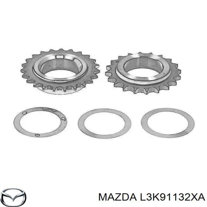 L3K91132XA Mazda Engrenagem de cadeia da roda dentada de acionamento de cambota de motor