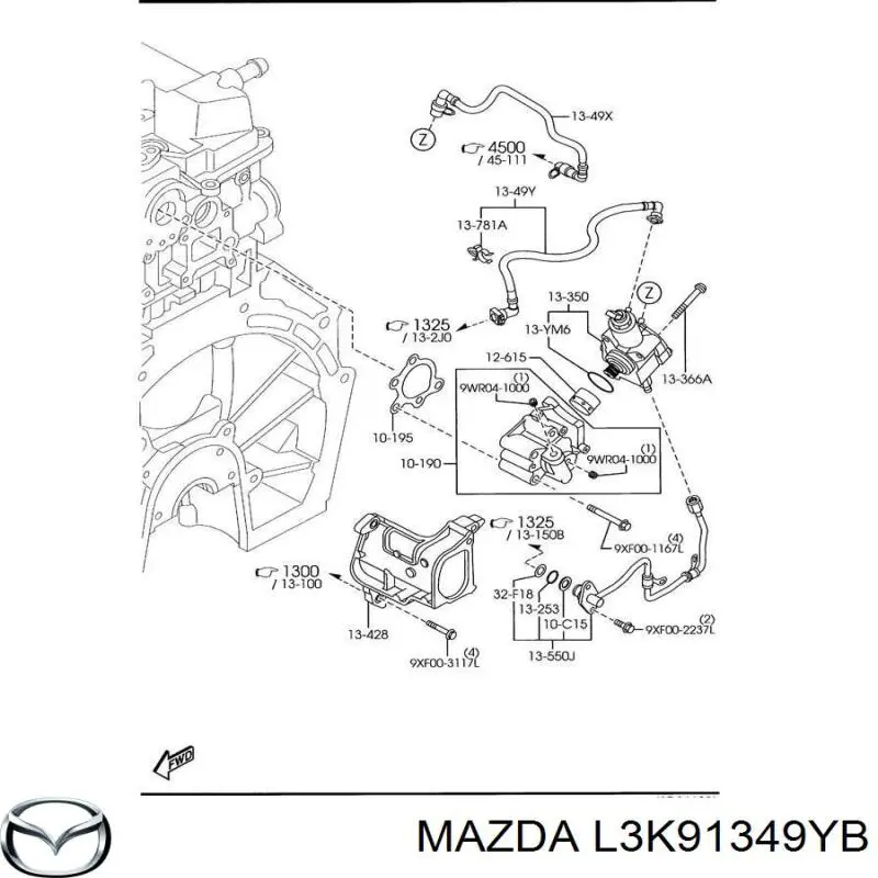 L3K91349YB Mazda 