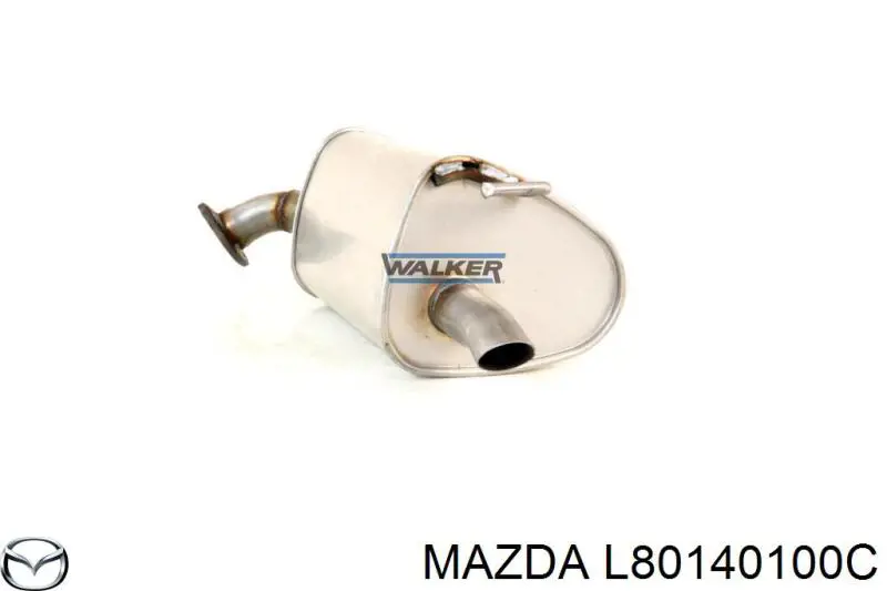 Compre L80140100C Mazda Silenciador, parte traseira