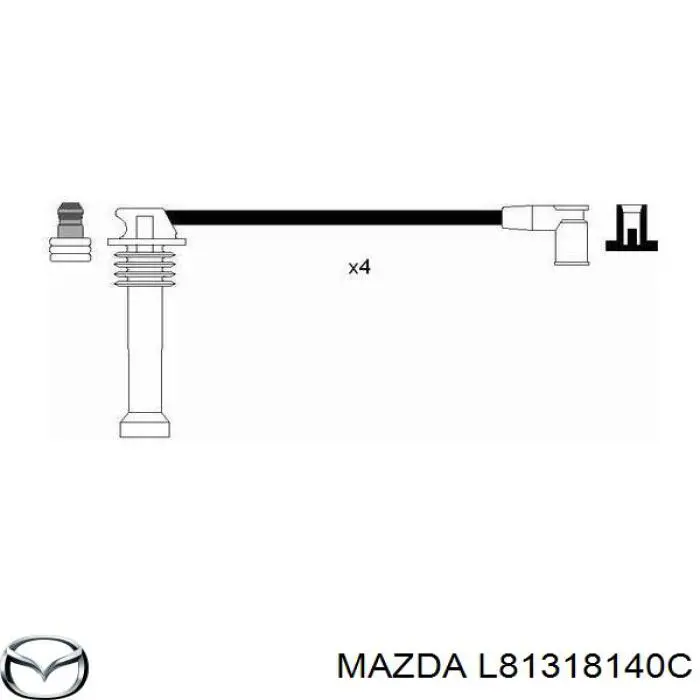 L81318140C Mazda Fios de alta voltagem, kit