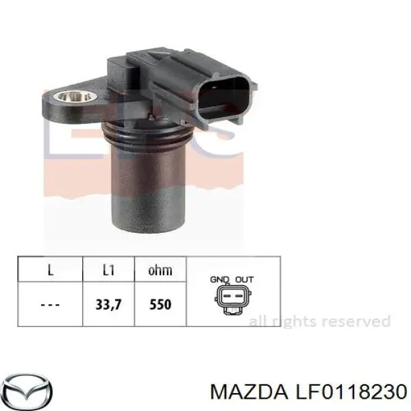 Sensor de posição da árvore distribuidora Mazda LF0118230 preço, a partir de 26,60 USD