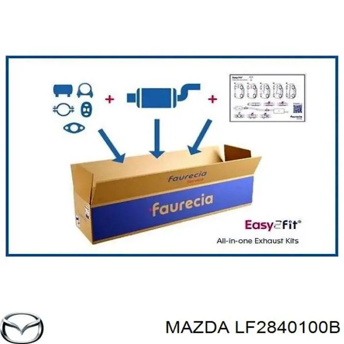 Compre LF2840100B Mazda Silenciador, parte traseira
