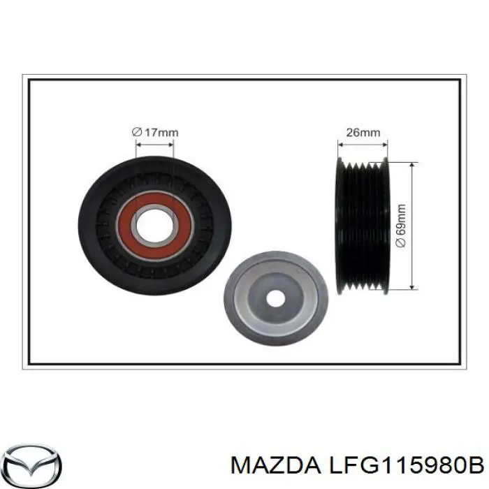 Reguladora de tensão da correia de transmissão Mazda LFG115980B preço, a partir de 21,80 USD