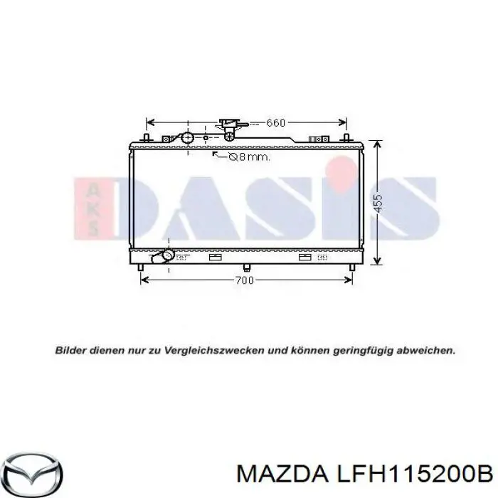 Compre LFH115200B Mazda Radiador de esfriamento de motor