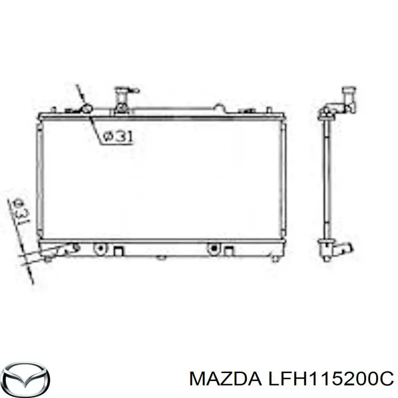 Compre LFH115200C Mazda Radiador de esfriamento de motor