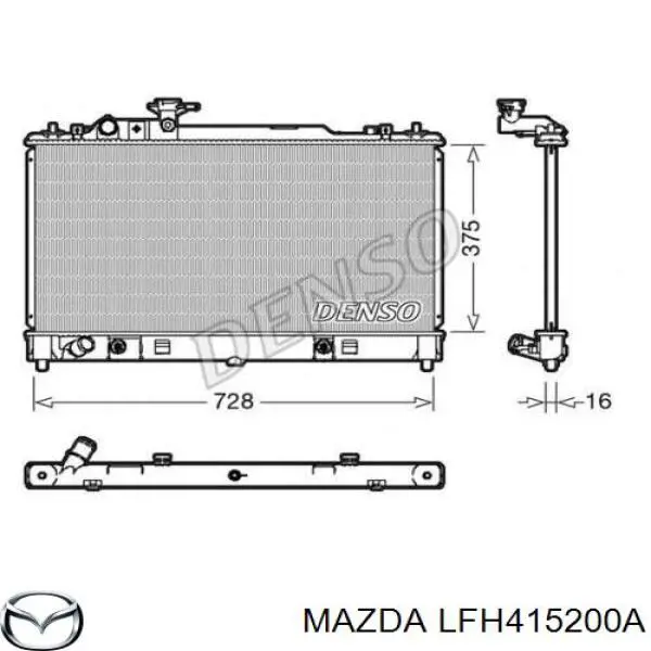 Radiador de esfriamento de motor Mazda LFH415200A preço, a partir de 192,18 USD