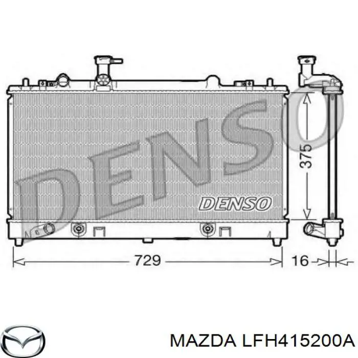 Compre LFH415200A Mazda Radiador de esfriamento de motor
