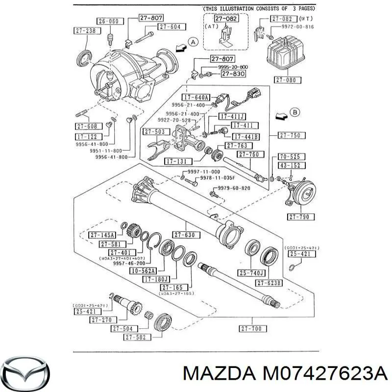 Compre M07427623A Mazda Bucim do semieixo esquerdo do eixo dianteiro