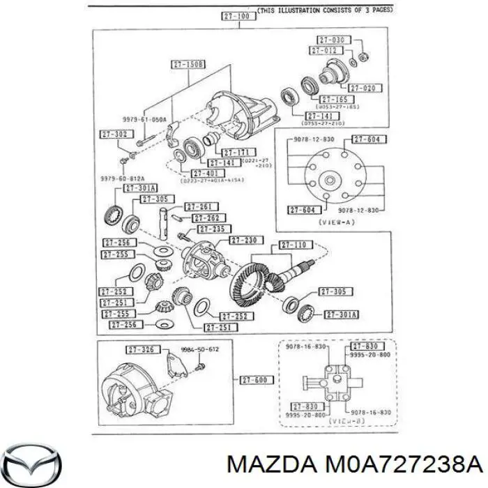 Compre M0A727238A Mazda Bucim de redutor do eixo traseiro