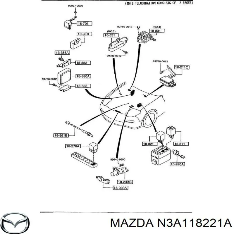 Compre N3A118221A Mazda Sensor de posição da árvore distribuidora
