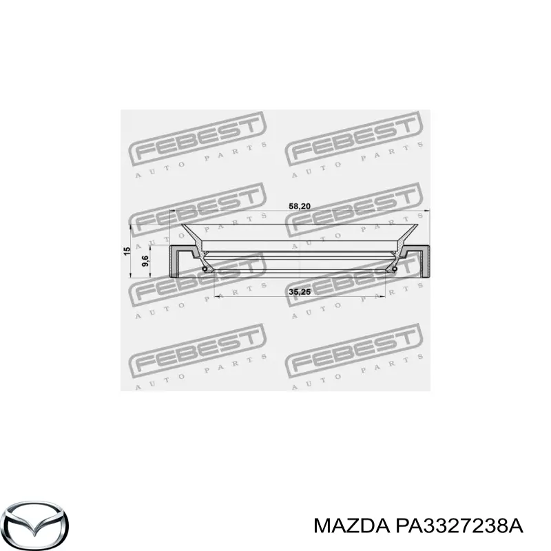 PA3327238A Mazda Bucim do semieixo direito do eixo dianteiro