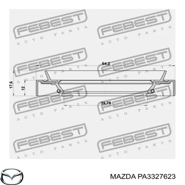 Bucim do semieixo do eixo dianteiro Mazda PA3327623 preço, a partir de 7,82 USD