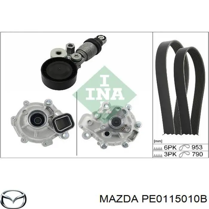 Compre PE0115010B Mazda Bomba de água (bomba) de esfriamento