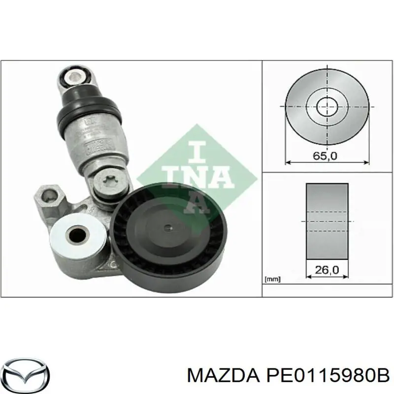 PE0115980B Mazda Reguladora de tensão da correia de transmissão