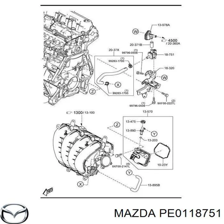 Válvula de ventilação dos gases do tanque de combustível Mazda PE0118751 preço, a partir de 73,26 USD