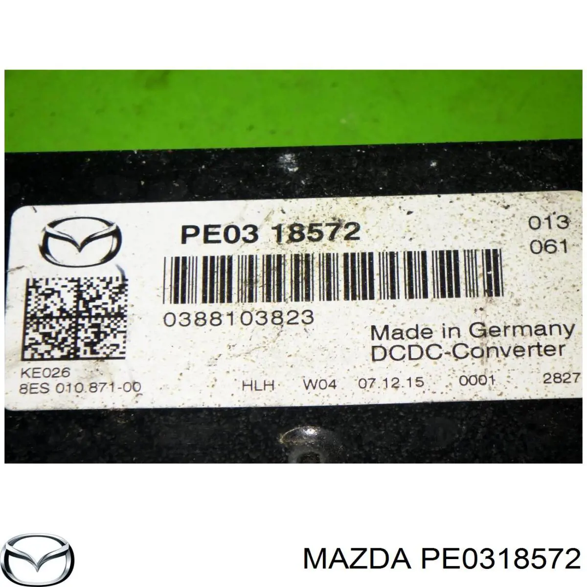 PE0318572 Mazda Módulo de direção (Centralina eletrônica) da rede de bordo