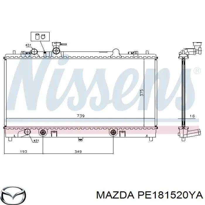 Radiador de esfriamento de motor 45C2081 Polcar