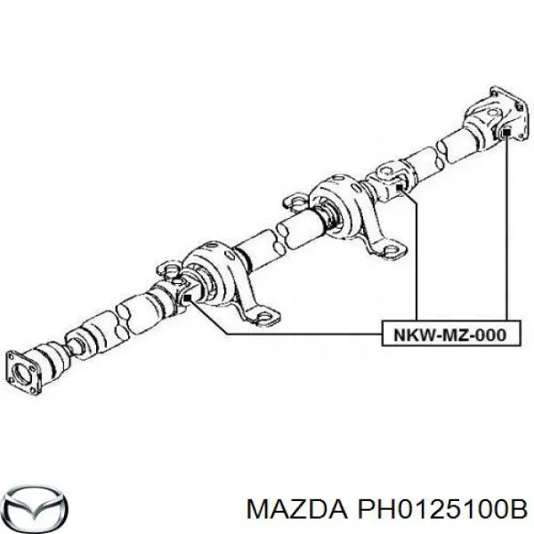 PH0125100B Mazda Junta universal traseira montada