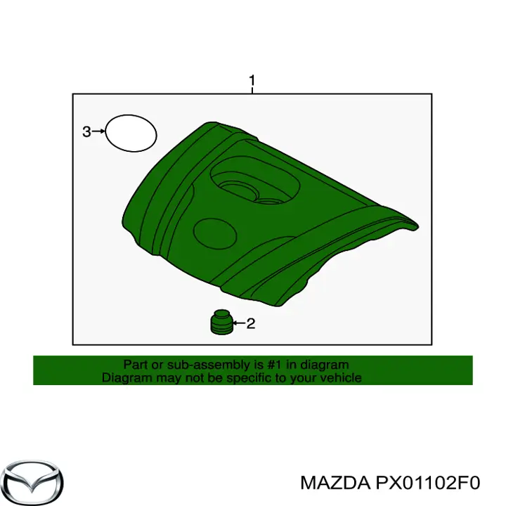Tampa de motor decorativa Mazda PX01102F0 preço, a partir de 162,39 USD