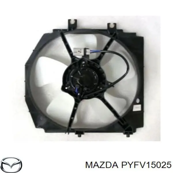 PYFV15025 Mazda Difusor do radiador de esfriamento, montado com motor e roda de aletas