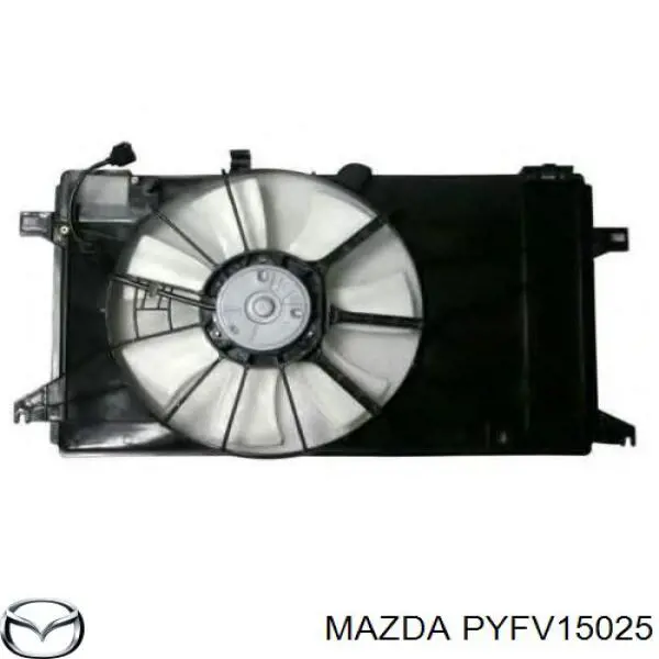 Compre PYFV15025 Mazda Difusor do radiador de esfriamento, montado com motor e roda de aletas