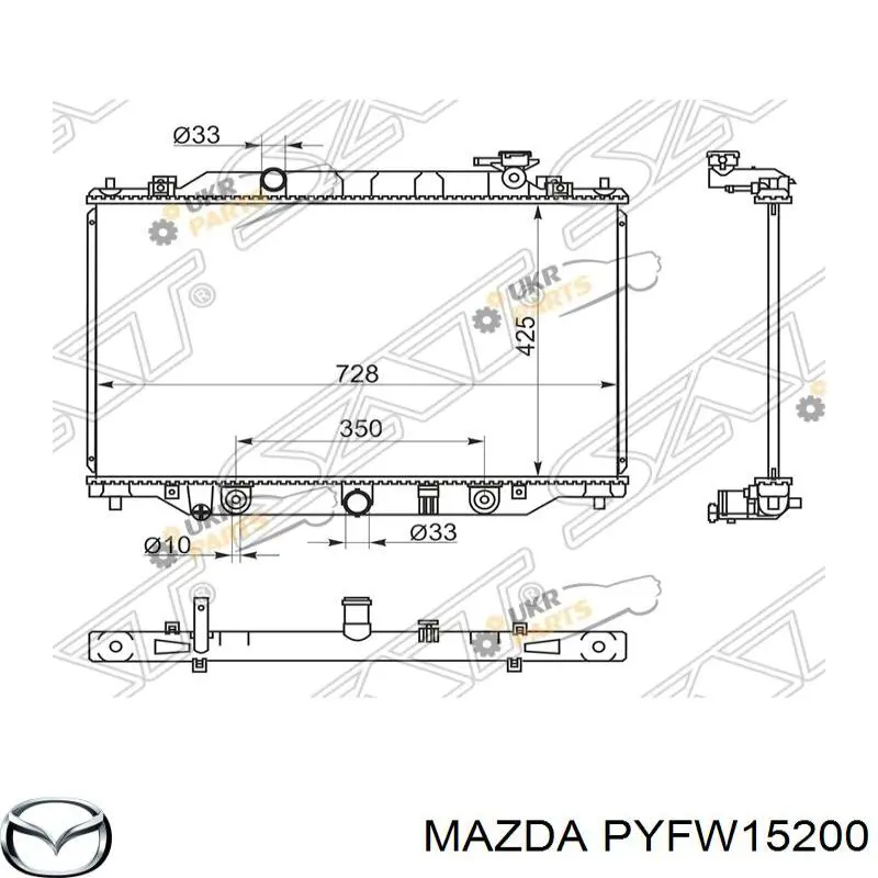 Compre PYFW15200 Mazda Radiador de esfriamento de motor
