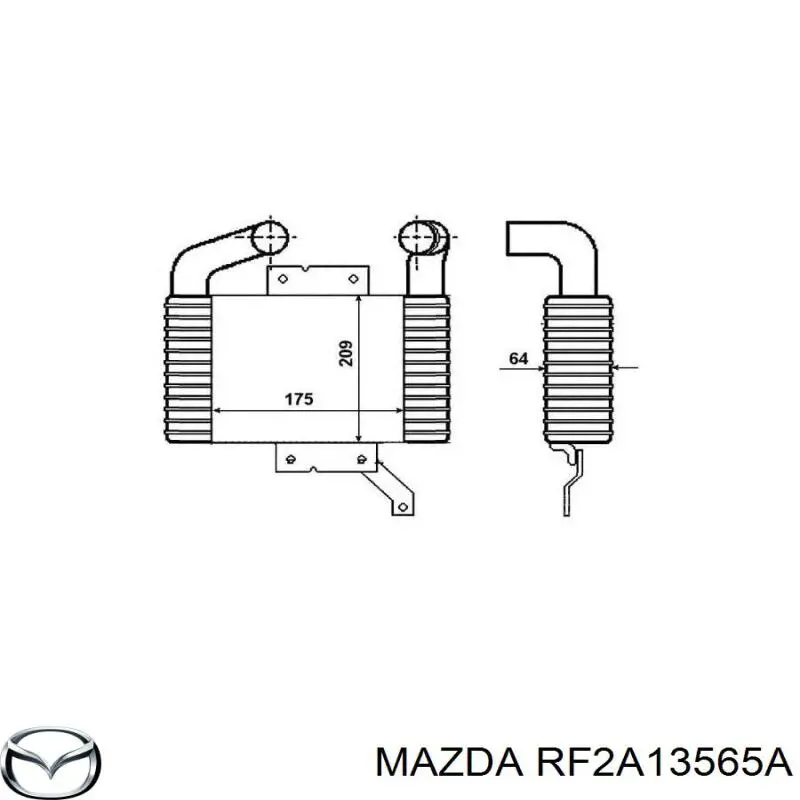 Compre RF2A13565A Mazda Radiador de intercooler