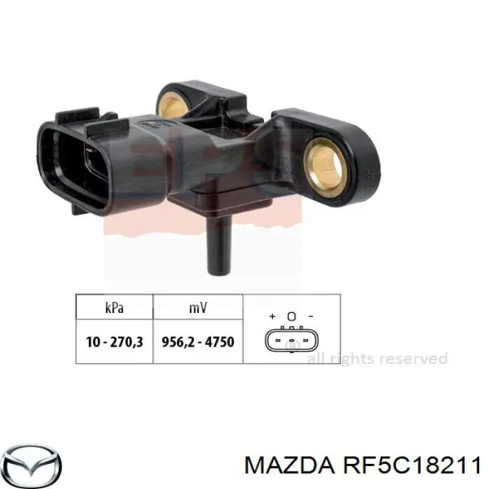 RF5C18211 Mazda Sensor de pressão de supercompressão