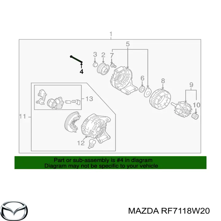  Mazda RF7118W20 preço, a partir de 39,38 USD